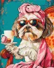 Malowanie po numerach - Zabawny shih tzu ©art_selena_ua