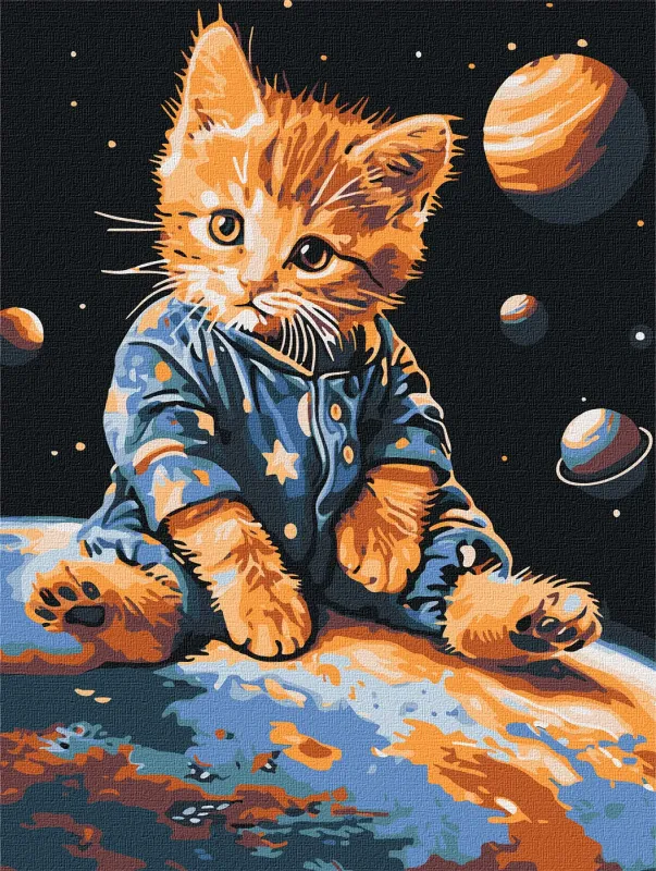 Malowanie po numerach - Gwiezdny kotek ©art_selena_ua