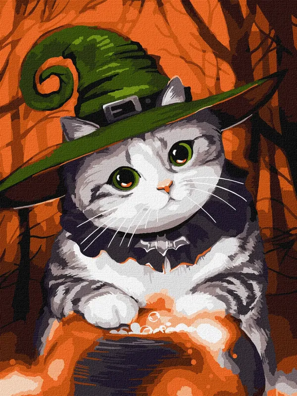 Malowanie po numerach - Magiczny kotek ©ksy_bersan