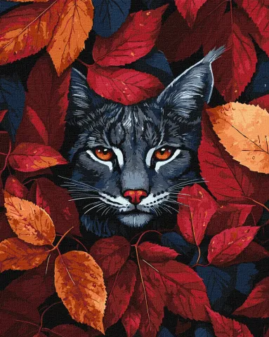 Malowanie po numerach - Jesienna ryś ©art_selena_ua