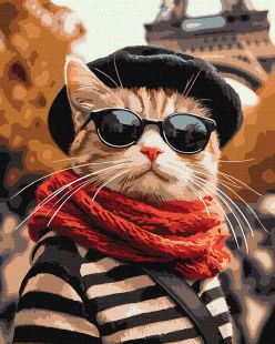 Malowanie po numerach - Puszysty w Paryżu ©art_selena_ua