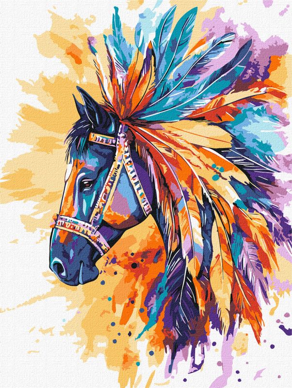 Malowanie po numerach - Jaskrawy koń ©art_selena_ua