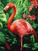 Malowanie po numerach - Flamingi w tropikach ©art_selena_ua