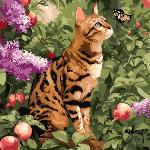 Malowanie po numerach - Kot bengalski ©art_selena_ua