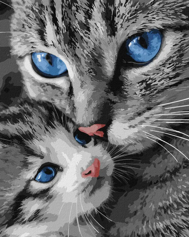 Malowanie po numerach - Mrucząca mama ©art_selena_ua