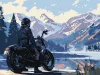 Malowanie po numerach - Motocyklista w górach ©art_selena_ua