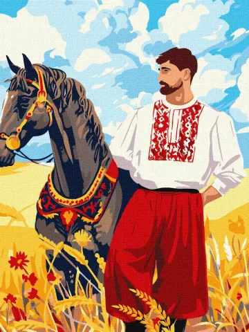 Malowanie po numerach - Kozak na polu ©art_selena_ua