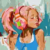 Malowanie po numerach - Różowe letnie rytmy ©Mariia Kotiuzhynska