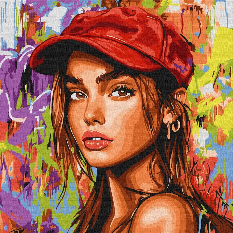 Malowanie po numerach - Nowoczesny Czerwony Kapturek ©art_selena_ua