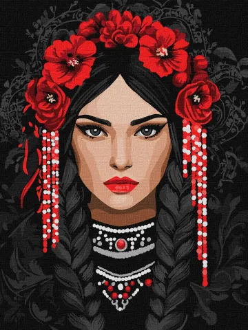 Malowanie po numerach - Niezłomna Ukrainka ©art_selena_ua