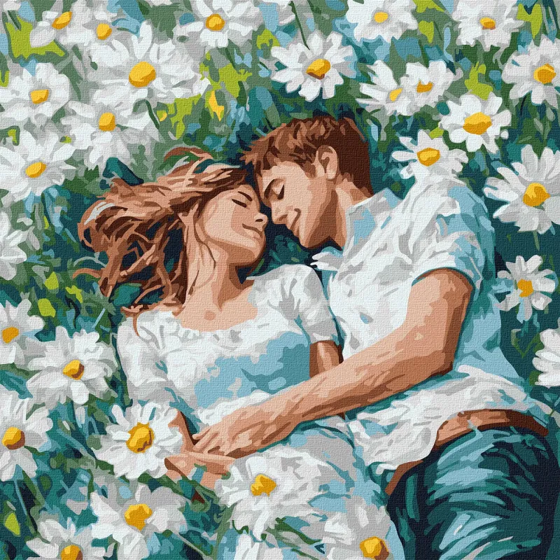 Malowanie po numerach - Twój uścisk wśród kwiatów ©art_selena_ua