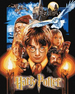 Malowanie po numerach - Harry Potter: Plakat z metalicznymi farbami ©Warner Bros.