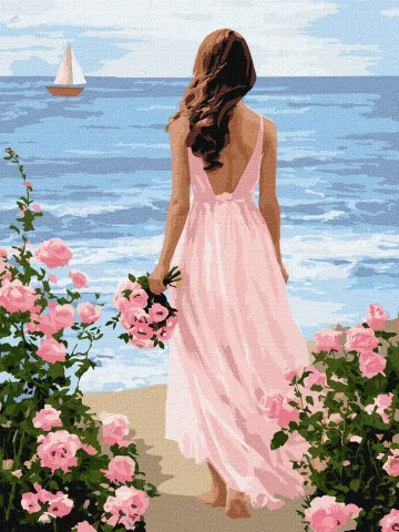Malowanie po numerach - Ocean i pastelowe akcenty ©art_selena_ua