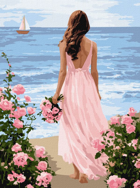 Malowanie po numerach - Ocean i pastelowe akcenty ©art_selena_ua
