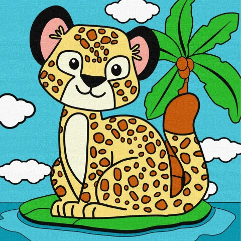 Malowanie po numerach - Gepard
