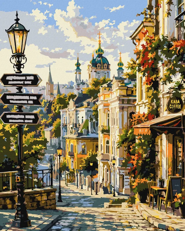 Malowanie po numerach - Przytulne uliczki Kijowa ©art_selena_ua