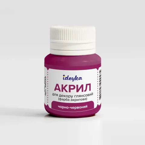 Farba akrylowa - Czerń i czerwień, 20 ml