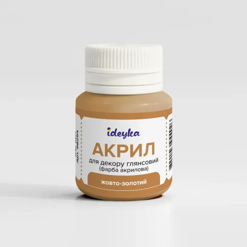 Farba akrylowa - Żółto-złoty, 20 ml