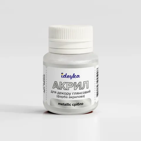 Farba akrylowa - metaliczna Srebrny, 20 ml
