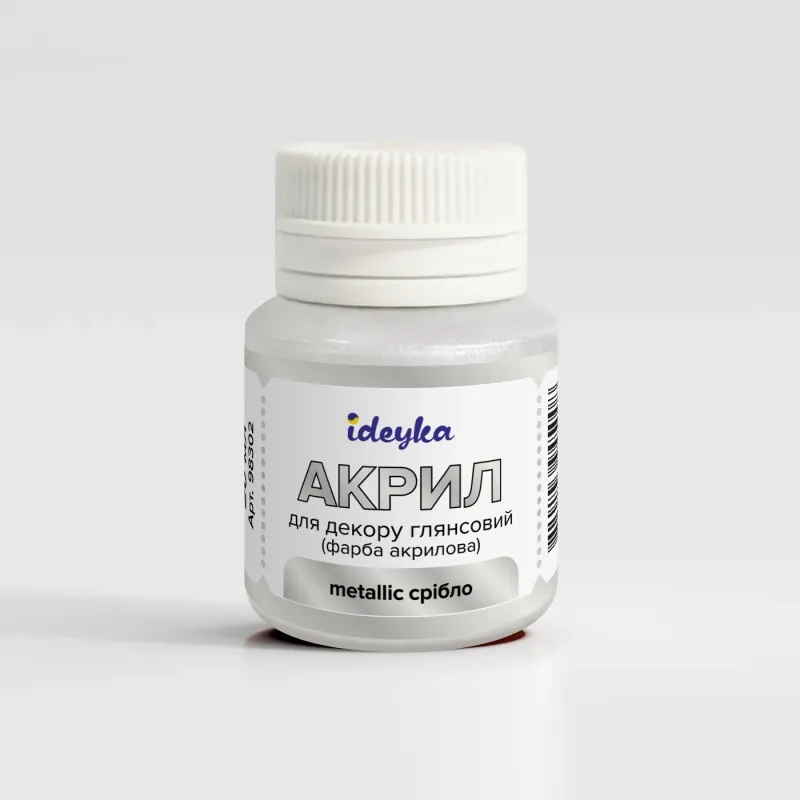 Farba akrylowa - metaliczna Srebrny, 20 ml