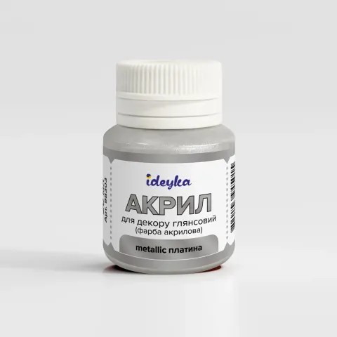 Farba akrylowa - metaliczna Platinum, 20 ml