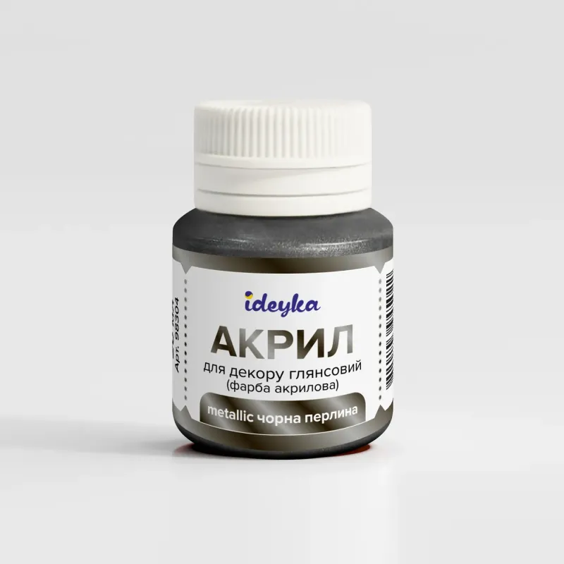 Farba akrylowa - metaliczna Czarna perła, 20 ml