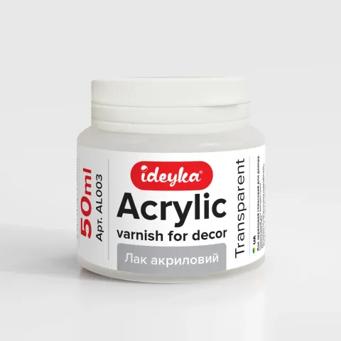 Błyszczący lakier akrylowy do dekoracji (przezroczysty), 50 ml