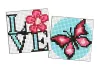 Diamentowa mozaika na magnesie - Pełen wdzięku motyl, zestaw 2 obrazów