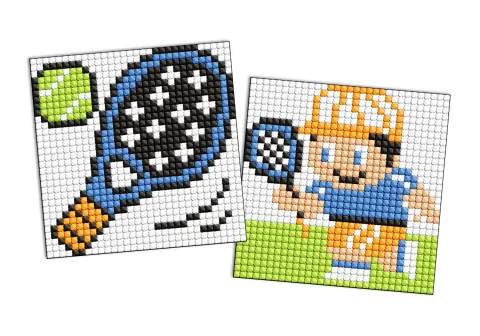 Diamentowa mozaika na naklejce - Sport. Tenis, zestaw 2 obrazów