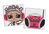 Diamentowa mozaika na magnesie - LOL i różowy boombox, zestaw 2 obrazów