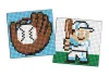 Diamentowa mozaika na naklejce - Sport. Baseball, zestaw 2 obrazów