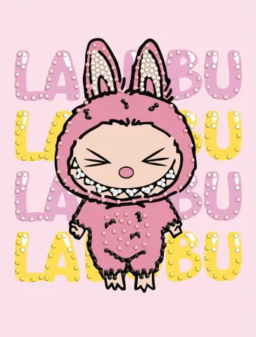 Mozaika diamentowa z częściowym wypełnieniem - Ona – Labubu ©art_selena_ua