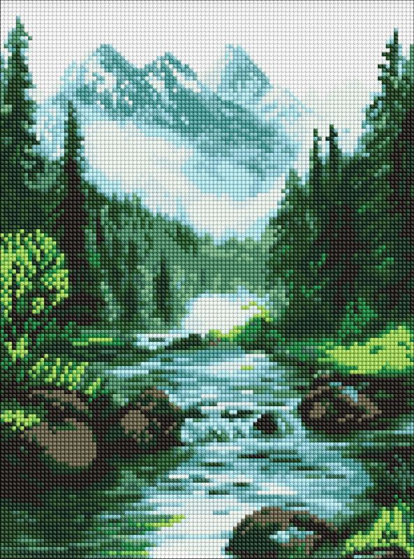 Diamentowa Mozaika bez ramy - Tajemnicze źródło ©art_selena_ua