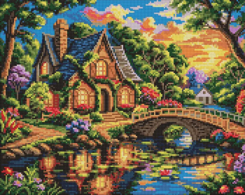 Diamentowa Mozaika - Domek nad Jeziorem ©art_selena_ua