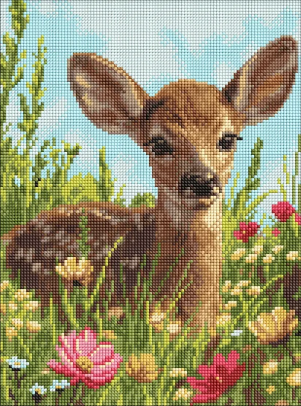 Diamentowa Mozaika - Mały jelonek na łące ©art_selena_ua