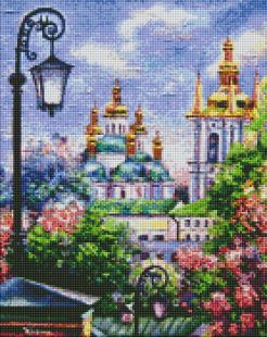 Diamentowa Mozaika - Złoty Domed Kijów na wiosnę ©Kateryna Lisova