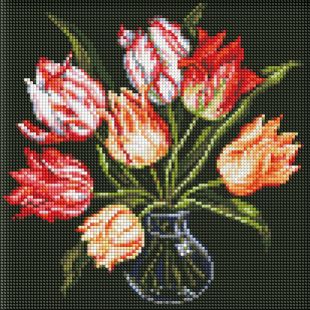 Diamentowa Mozaika bez ramy - Eleganckie tulipany ©kovtun_olga_art