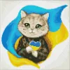 Diamentowa Mozaika - Z Ukrainą w sercu z holograficznymi kryształkami (AB) ©ksy_bersan