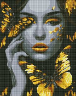 Diamentowa Mozaika - Dziewczyna ze złotymi motylami ©art_selena_ua