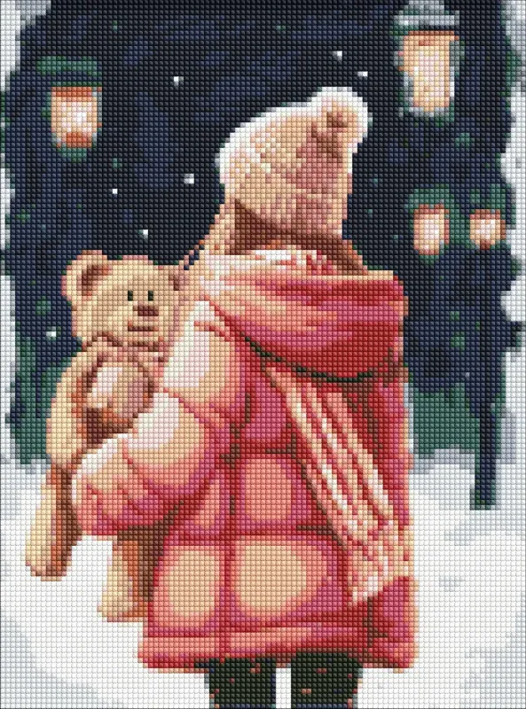 Diamentowa Mozaika - Na zimowym spacerze z holograficznymi kryształkami (AB) ©art_selena_ua