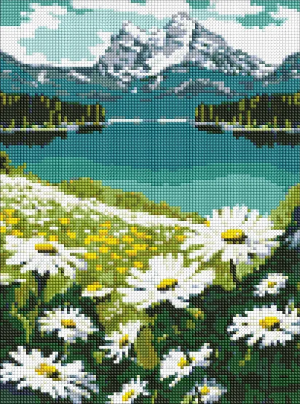 Diamentowa Mozaika - Kwitnące stokrotki ©art_selena_ua