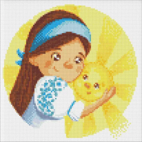 Diamentowa Mozaika bez ramy - Słońce ©Kateryna Waleryjewa
