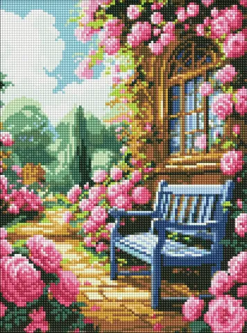 Diamentowa Mozaika bez ramy - Kwiatowy ogród ©art_selena_ua
