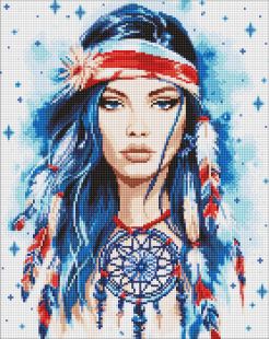 Diamentowa Mozaika - Amulet z holograficznymi kryształkami (AB) ©art_selena_ua