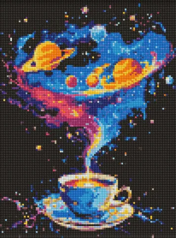 Diamentowa Mozaika - Kosmiczny wir z holograficznymi kryształkami (AB) ©art_selena_ua