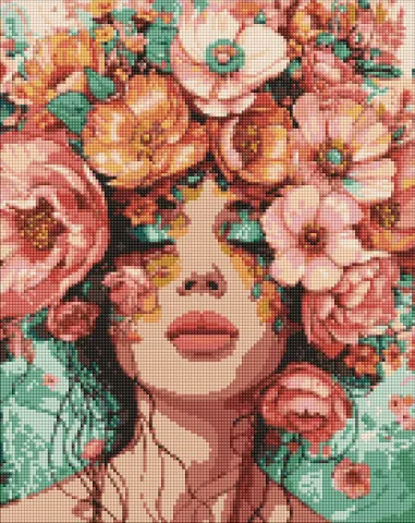 Diamentowa Mozaika - Dziewczyna w kwiatach ©victoria_art___