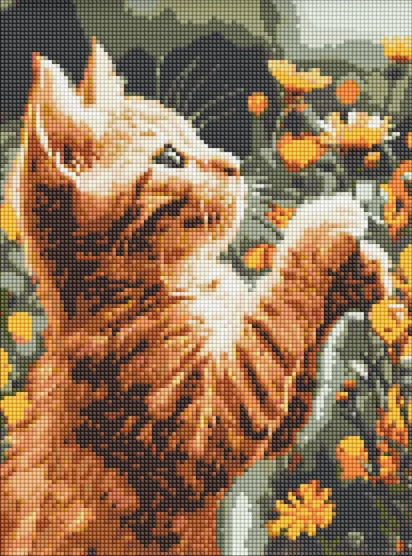 Diamentowa Mozaika - Rudy puszystek ©art_selena_ua