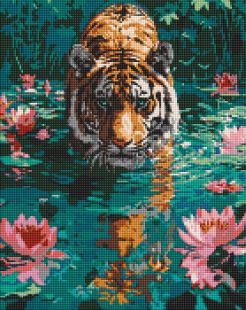 Diamentowa Mozaika - Tygrys na polowaniu ©art_selena_ua