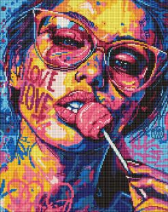 Diamentowa Mozaika - Dziewczyna z cukierkiem ©art_selena_ua