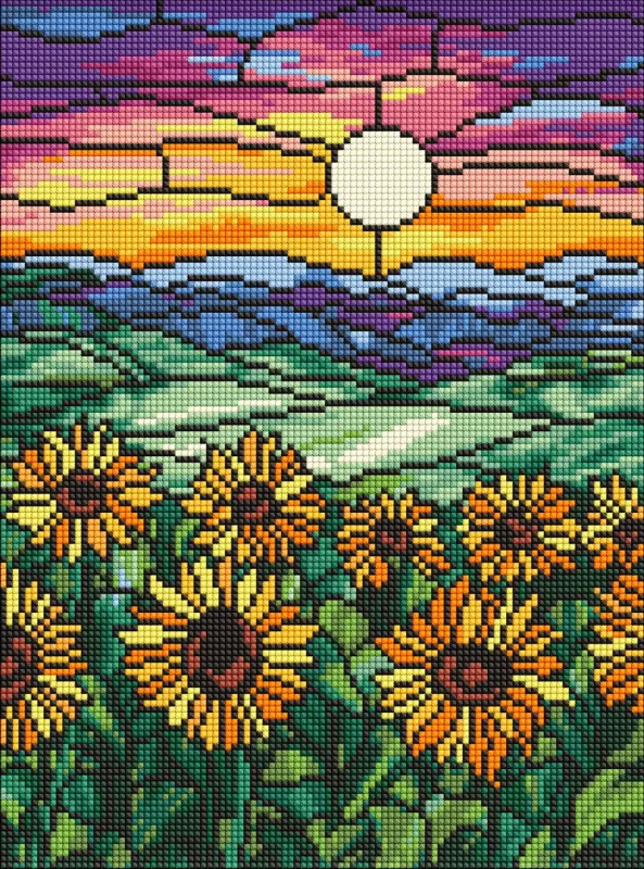 Diamentowa Mozaika - Pole słoneczników ©art_selena_ua